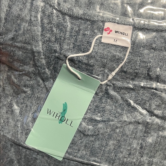 WIHOLL Long Sleeve Shirts V Neck Lightweight Sweaters Casual Tunic Tops Fashion - Picture 8 of 11